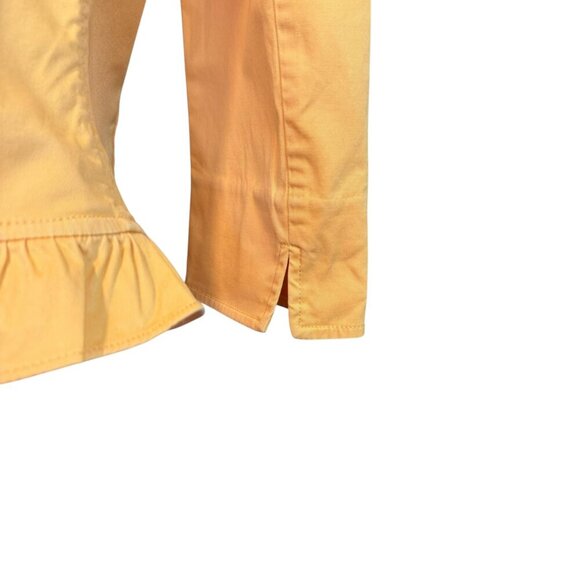 Talbots Orange petite ruffled edge jacket.  SIZE: 10P - Picture 7 of 8